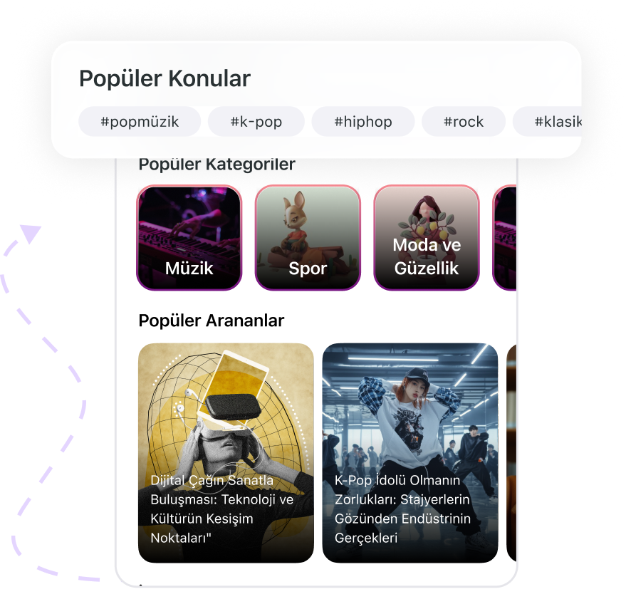 Sana Özel İçerikler 
                Her Zaman Yanında