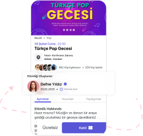 Etkinliğinizi Kolayca Organize Edin!